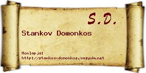 Stankov Domonkos névjegykártya