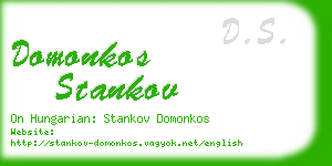 domonkos stankov business card